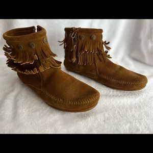 Minnetonka fringe booties